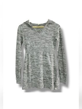 Roxy Hooded Tunic Top Marble Grey/Beige